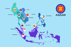 ASEAN（東南アジア諸国連合）の図