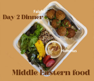 Dinner on the second day: Explanation of Middle Eastern food